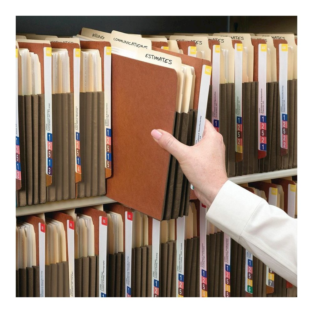 Smead Straight Tab Cut Letter Recycled File Pocket - 8 1/2" x 11" - 3 1/2" Expansion - 1 Pocket - Top Tab Location - 12.5 pt. - 2 Plys - Dark Brown - Tear Resistant - 30% Recycled - 10 / Box. Picture 4