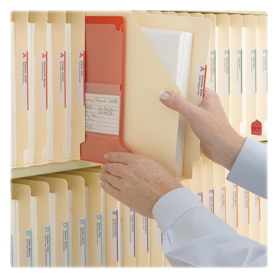 Smead Shelf-Master Straight Tab Cut Letter Recycled File Jacket - 8 1/2" x 11" - 1 1/2" Expansion - 14 pt. - 2 Plys - Manila - 10% Recycled - 50 / Box. Picture 2