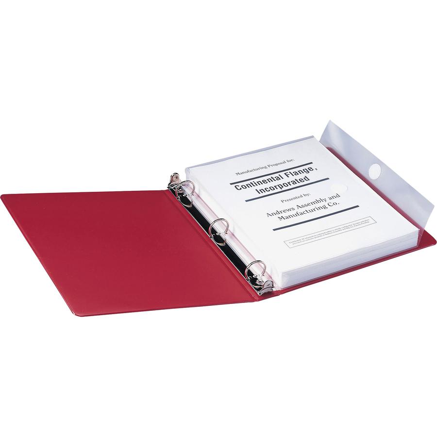 Smead Poly Three-Ring Envelope - For Letter 8 1/2" x 11" Sheet - 3 x Rings - Clear - Poly - 3 / Pack. Picture 4