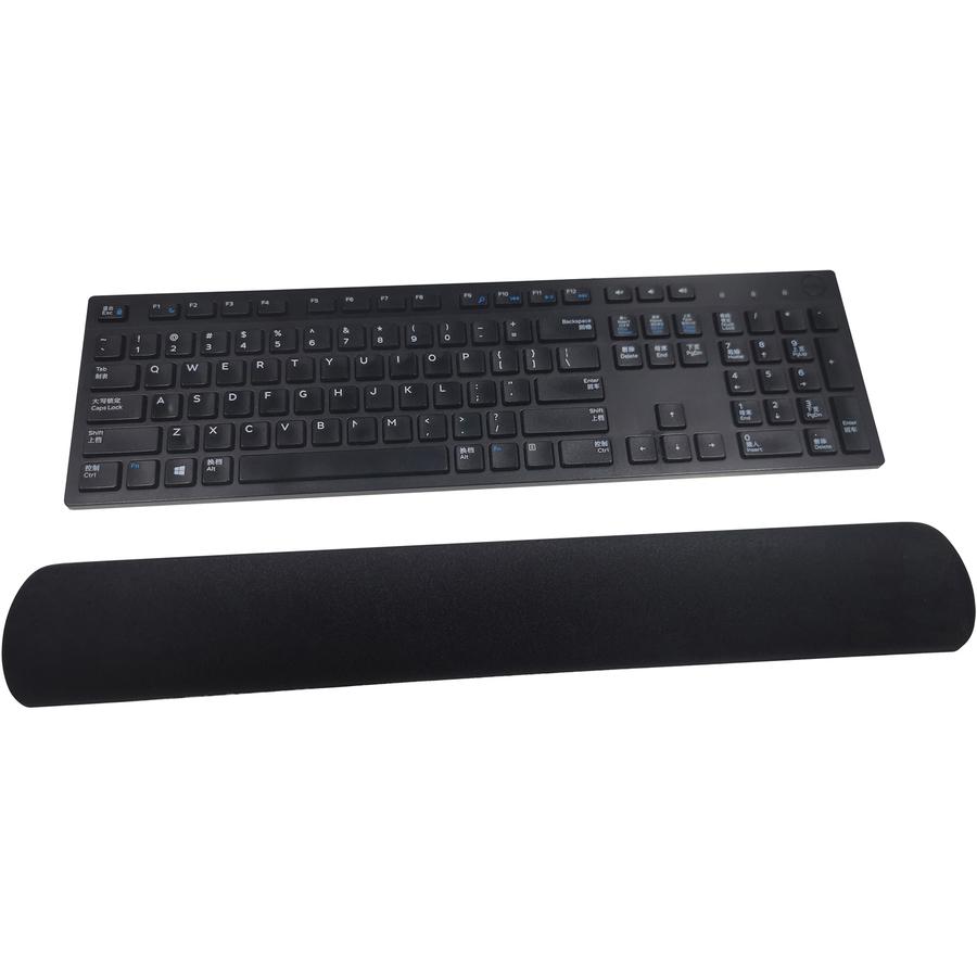 Compucessory Gel Keyboard Wrist Rest Pads - 19" Height x 2.87" Width x 0.75" Depth - Black - 1 Each. Picture 2