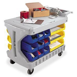 Akro-Mils ProCart Utility Cart - 400 lb Capacity - Plastic Foam - x 45" Width x 24" Depth x 35" Height - Gray - 1 Each. Picture 4