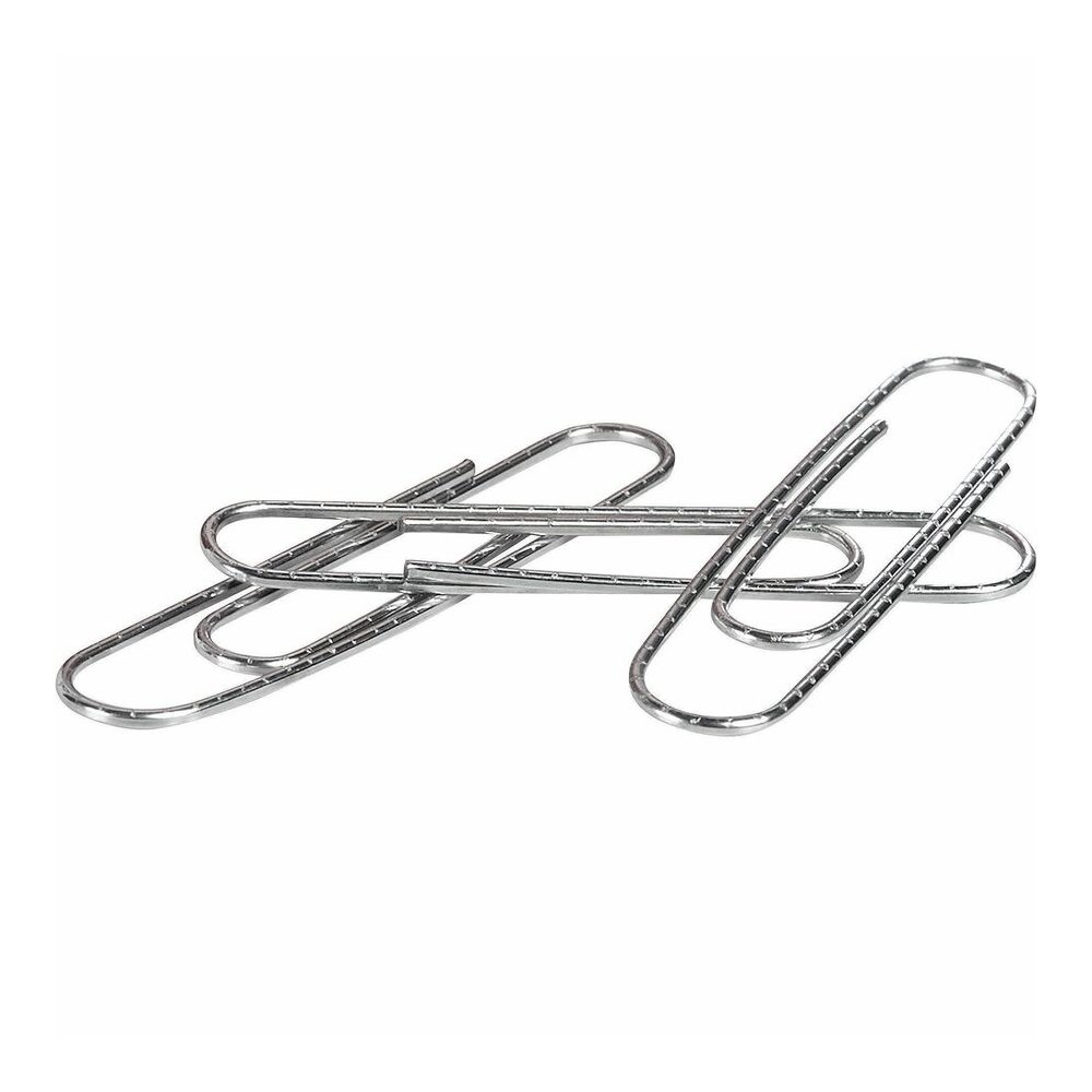 ACCO Premium Jumbo Non-Skid Paper Clips - Jumbo - 20 Sheet Capacity - Non-skid, Galvanized, Corrosion Resistant, Long Lasting - Silver - Metal, Zinc Plated - 100/Box - 10 / Pack. Picture 4
