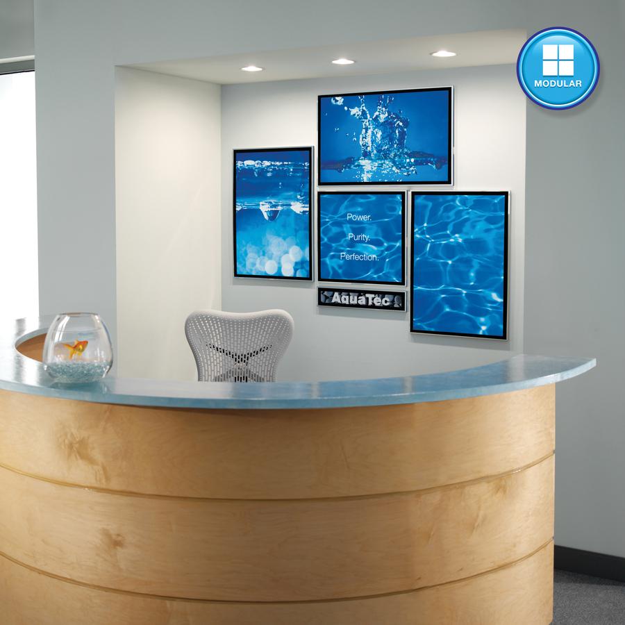 Quartet Matrix Whiteboard - 23" Height x 34" Width - White Surface - Magnetic, Durable - Silver Aluminum Frame - 1 Each. Picture 5