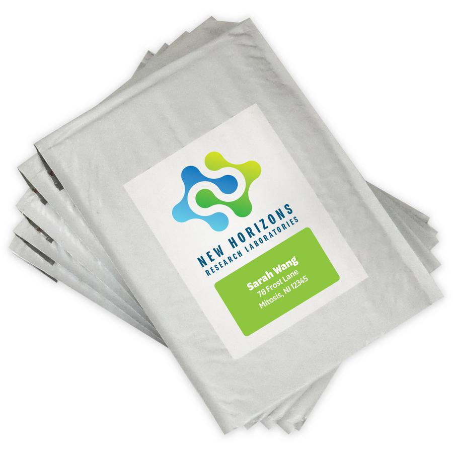 MACO White Laser/Ink Jet Shipping Label - 5 1/2" Width x 4 1/4" Length - Rectangle - Laser, Inkjet - White - 4 / Sheet - 400 / Box - Lignin-free. Picture 3