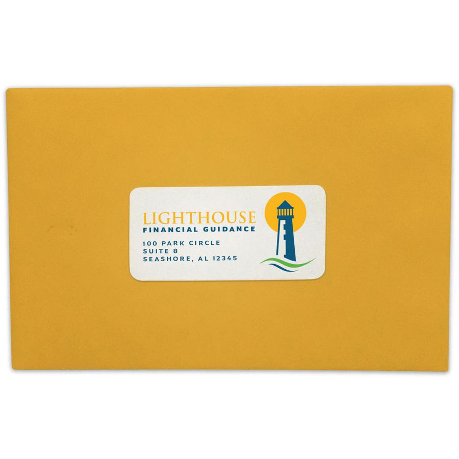MACO White Laser/Ink Jet Shipping Label - 2" Width x 4" Length - Rectangle - Laser, Inkjet - White - 10 / Sheet - 1000 / Box - Lignin-free. Picture 3