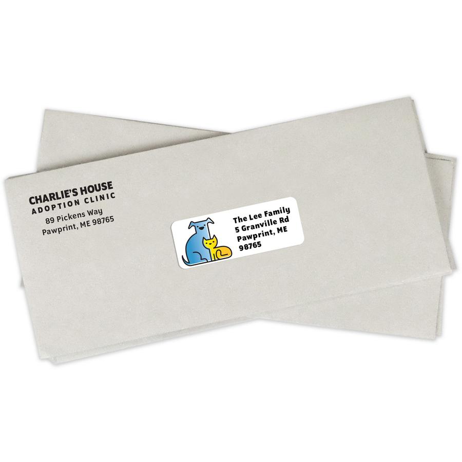 MACO White Laser/Ink Jet Address Label - 1" Width x 2 5/8" Length - Permanent Adhesive - Rectangle - Laser, Inkjet - White - 30 / Sheet - 3000 / Box - Lignin-free. Picture 6