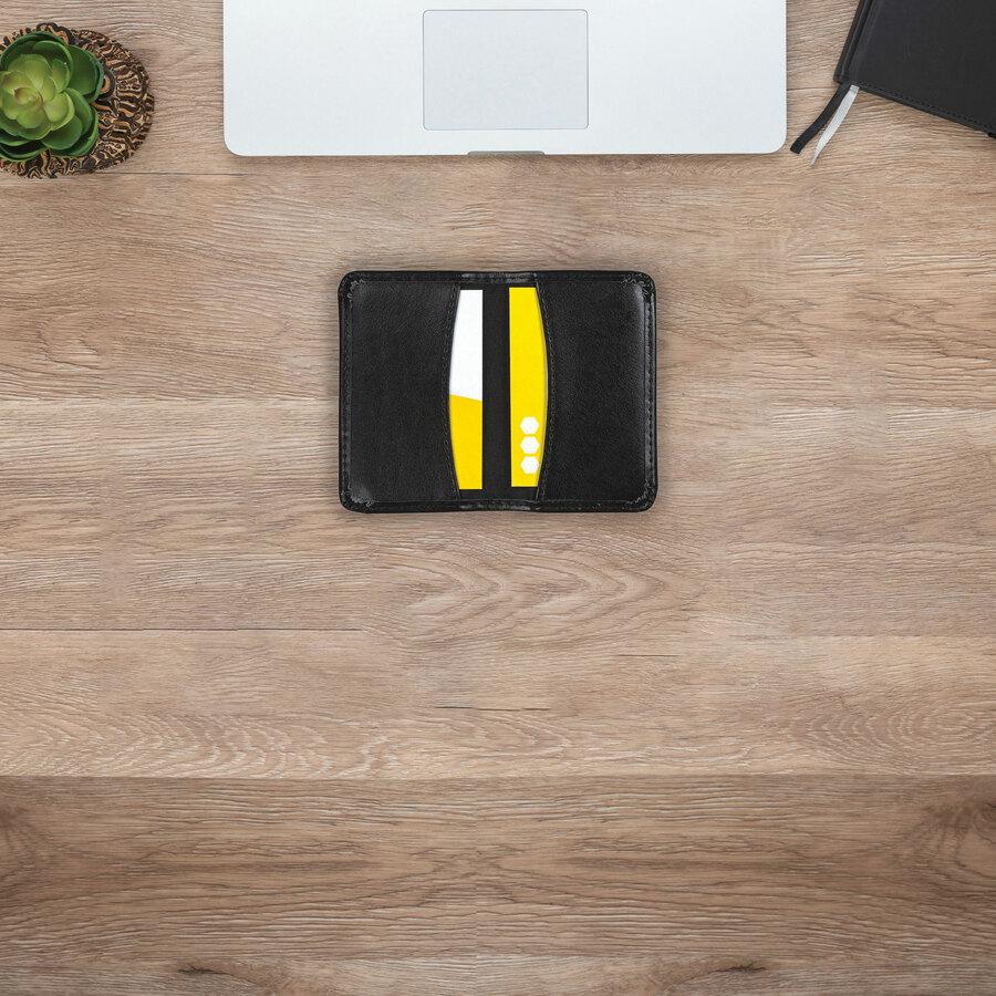 Samsill 81220 Regal Leather Business Card Holder, Case Holds 25 Business, Black (81220) - Leather, Genuine Cowhide Leather Body - 1 Each. Picture 2