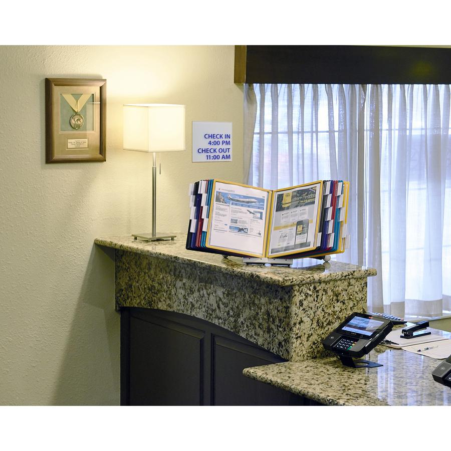 DURABLE&reg; Extension Set for SHERPA&reg; Reference Display System - 10 Double Sided Panels - Letter Size - Anti-Reflective/Non-Glare - Assorted Colors. Picture 4
