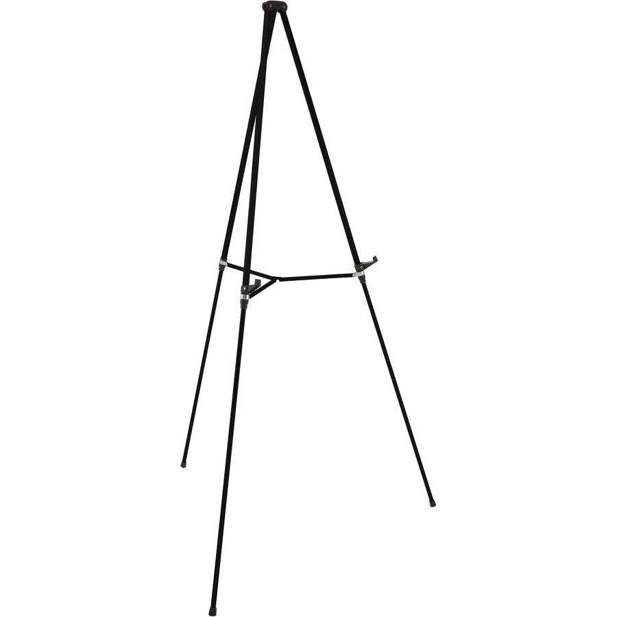 Quartet Lightweight Telescoping Display Easel - 25 lb Load Capacity - 66" Height - Aluminum, Steel, Metal - Black. Picture 5