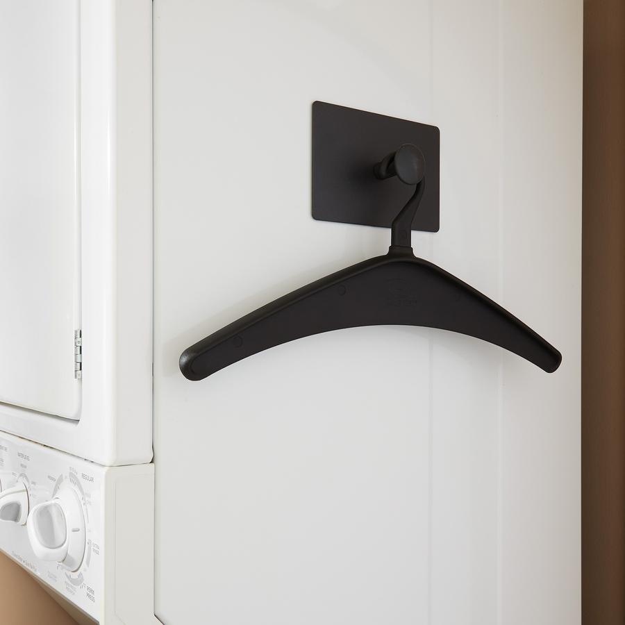 Quartet Single Post Magnetic Hook - 1 Hooks - 1 Hangers - for Coat, Jacket, Bag, Garment - Steel - Black - 1 Each. Picture 4