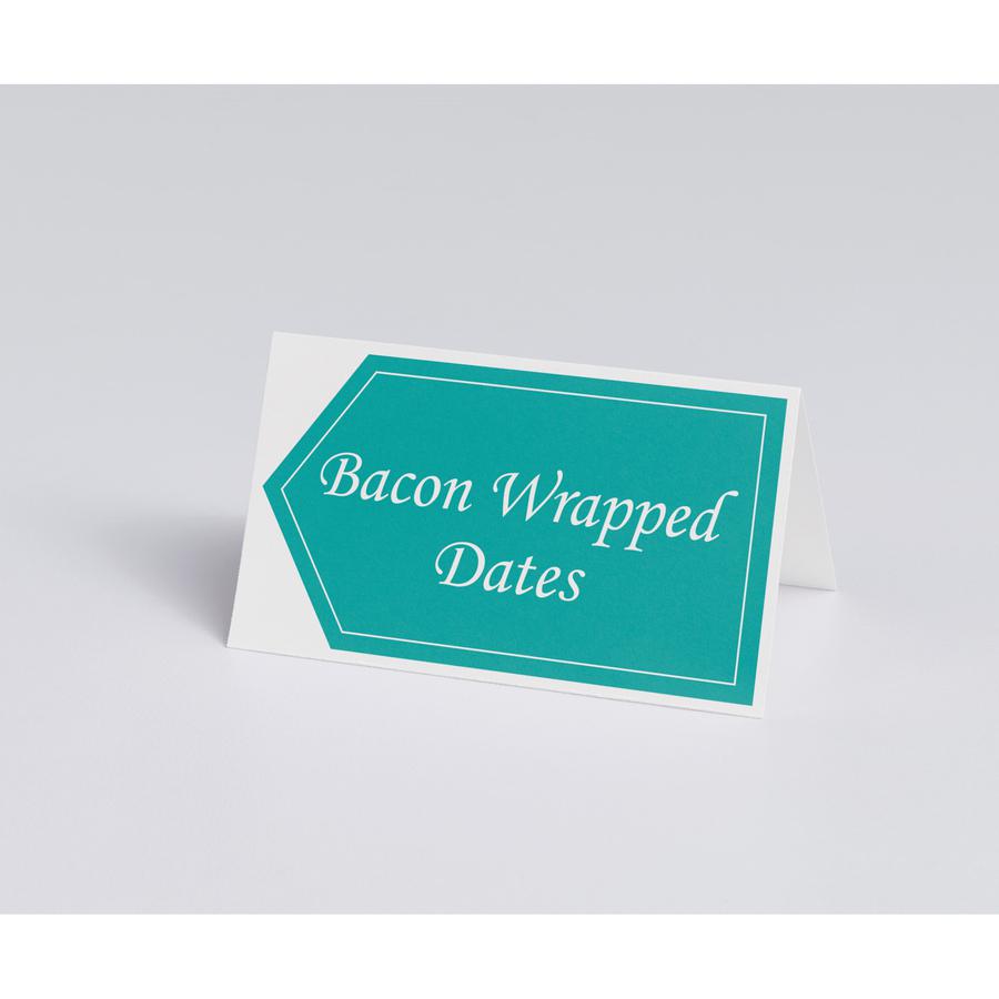 Avery&reg; Place Cards, Two-Sided Printing, 2" x 3-1/2" , 160 Cards (5302) - 97 Brightness - 2" x 3 1/2" - 160 / Box - Perforated, Heavyweight, Foldable, Rounded Corner, Jam-free, Smudge-free - White. Picture 3