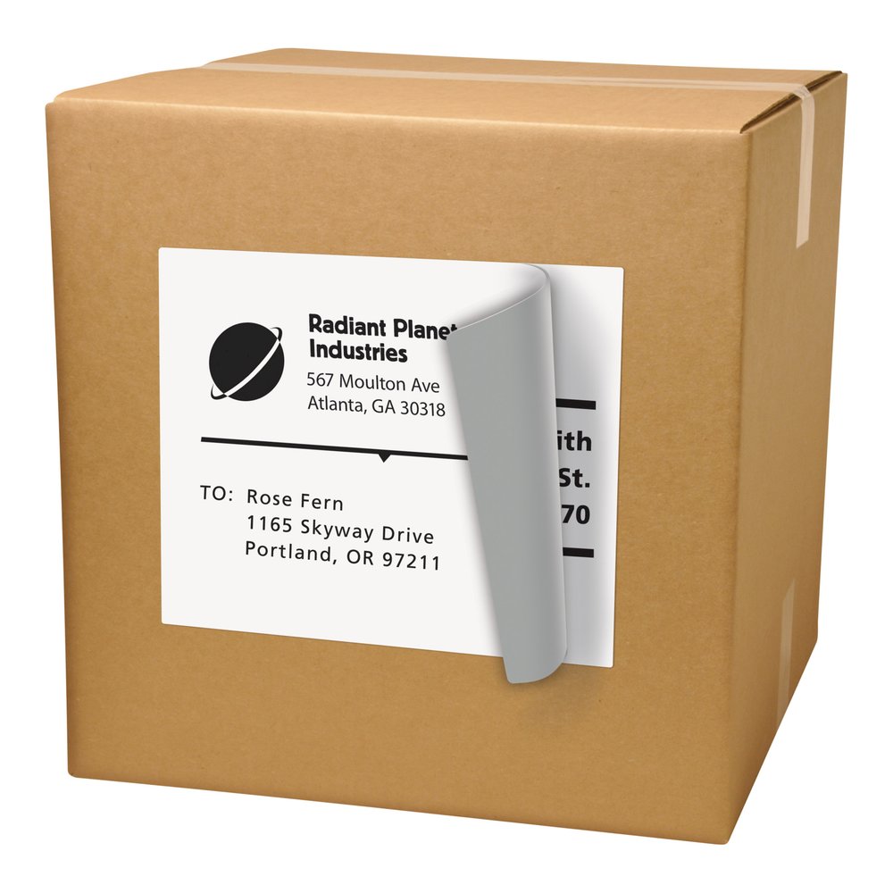 Avery&reg; Shipping Labels - TrueBlock - 8 1/2" Width x 11" Length - Permanent Adhesive - Rectangle - Laser, Inkjet - White - 1 / Sheet - 1 Pack. Picture 3