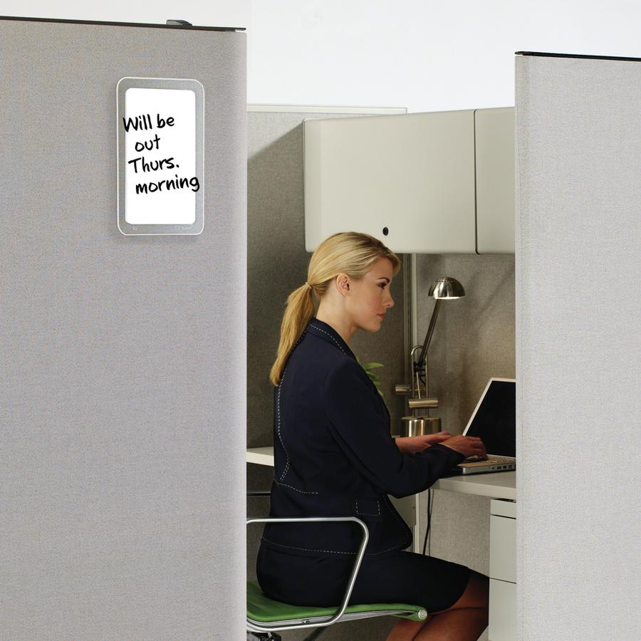 Quartet iQ Whiteboard - 11" (0.9 ft) Width x 6.8" (0.6 ft) Height - White Surface - Clear, Translucent Frame - Horizontal/Vertical - 1 Each. Picture 3
