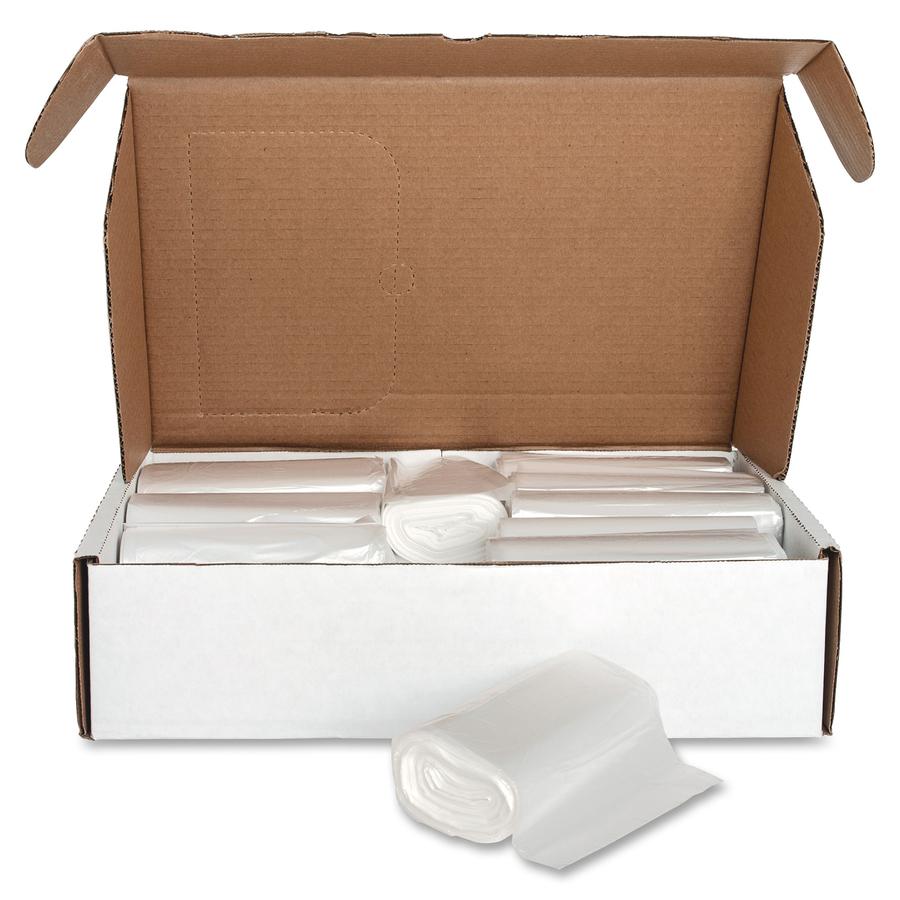 Genuine Joe High-Density Can Liners - Small Size - 16 gal Capacity - 32" Length x 24" Width x 0.31 mil (8 Micron) Thickness - High Density - Clear - Resin - Office Waste, Industrial Trash - 50/Roll - . Picture 2