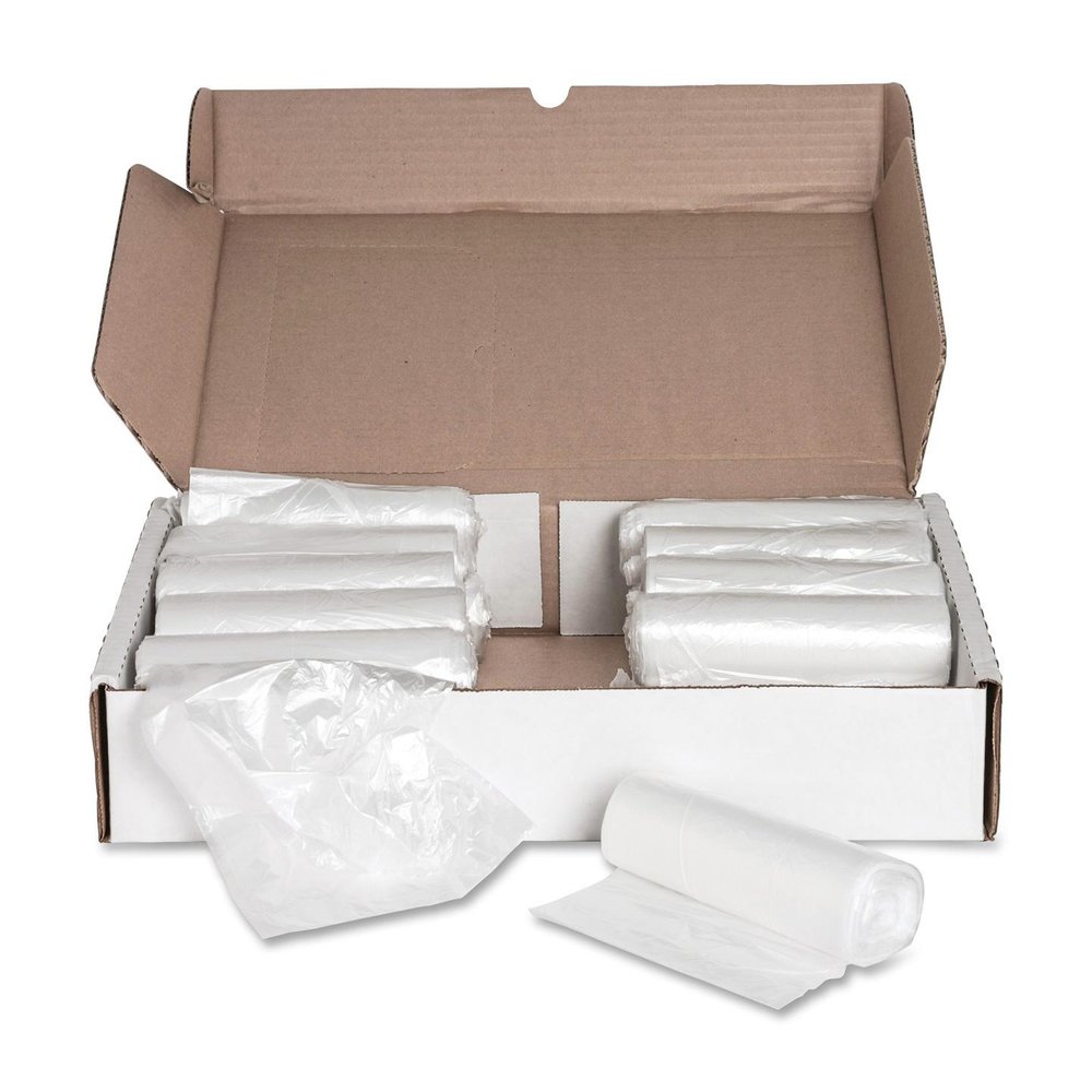 Genuine Joe Economy High-Density Can Liners - Medium Size - 33 gal Capacity - 39" Length x 33" Width x 0.35 mil (9 Micron) Thickness - High Density - Translucent - Resin - 500 / Carton. Picture 2