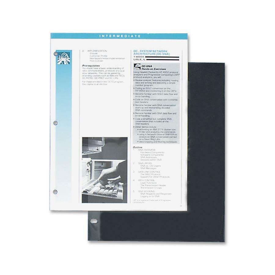 C-Line Traditional Standard Weight Polypropylene Sheet Protector - Letter 8.50" x 11" - Polypropylene - 100 / Box - Clear". Picture 2