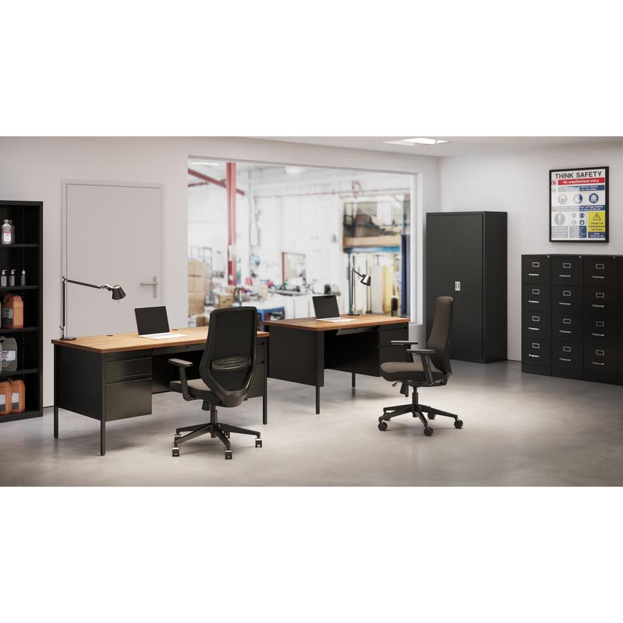 Lorell Fortress Series 25" Commercial-Grade Vertical File Cabinet - 15" Width x 25" Depth x 52" Height - 4 x Drawer(s) for File - Letter - Vertical - Security Lock, Ball-bearing Suspension, Heavy Duty. Picture 2