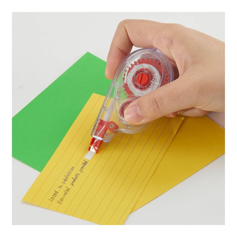 Integra Side-Apply Correction Tape - 0.20" Tape Width x 32.80 ft Tape Length - Smoke Dispenser - Tear Resistant - Smoke - 10 / Pack. Picture 3