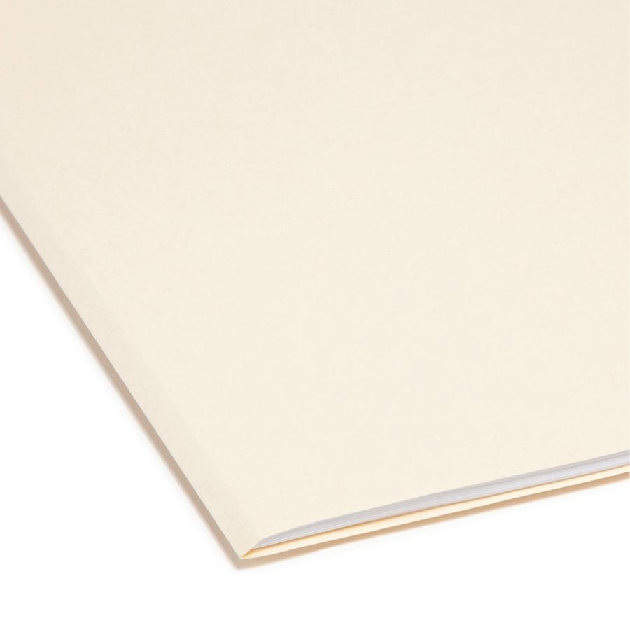 Smead SuperTab 1/3 Tab Cut Legal Recycled Top Tab File Folder - 8 1/2" x 14" - 3/4" Expansion - Top Tab Location - Assorted Position Tab Position - Manila - 10% Recycled - 100 / Box. Picture 2