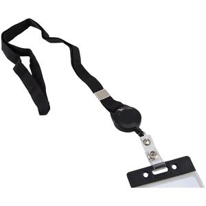 SICURIX Lanyard Card Reel - 12 / Pack - 36" Length - Black. Picture 6