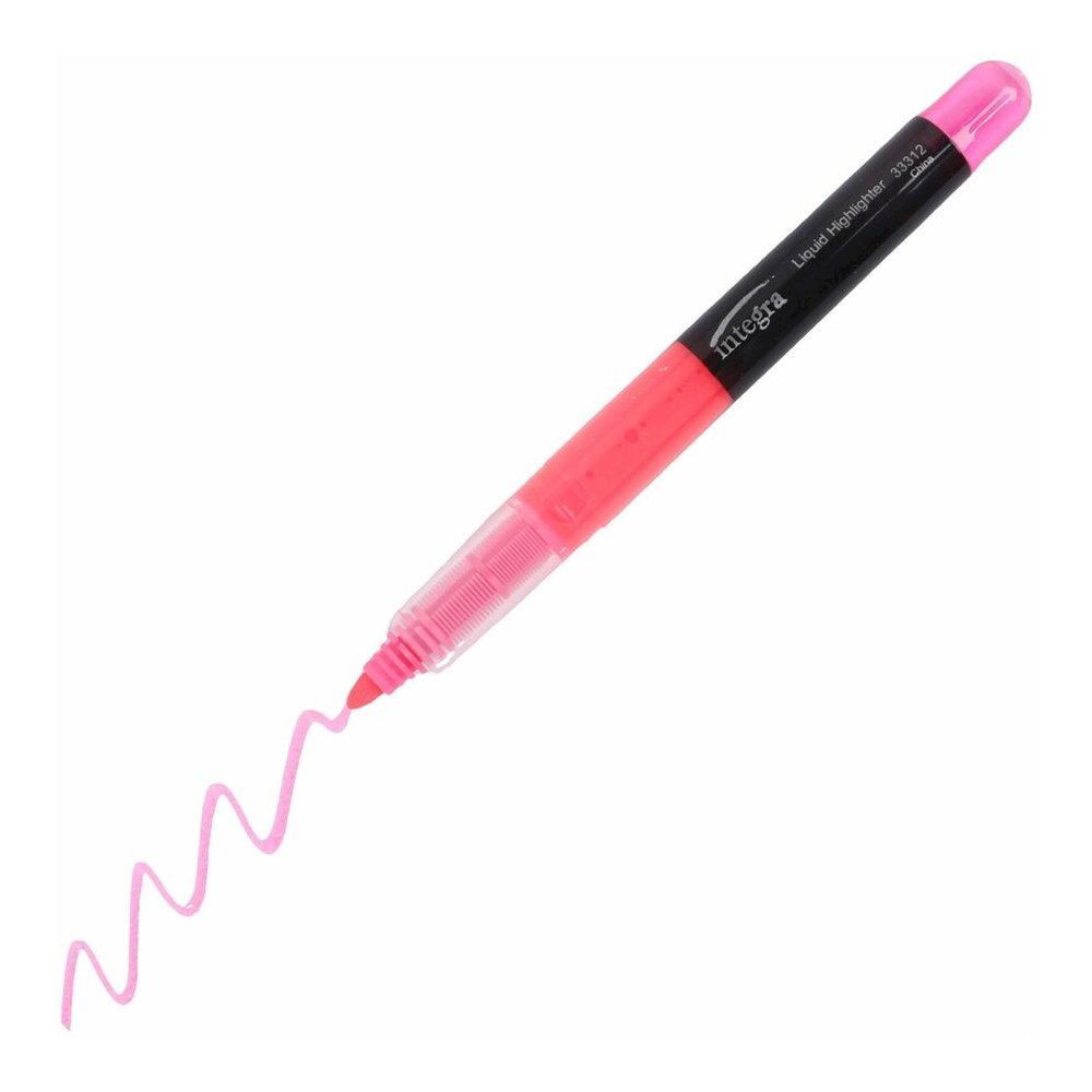 Integra Liquid Highlighters - Fluorescent Pink Ink - 1 Dozen. Picture 4