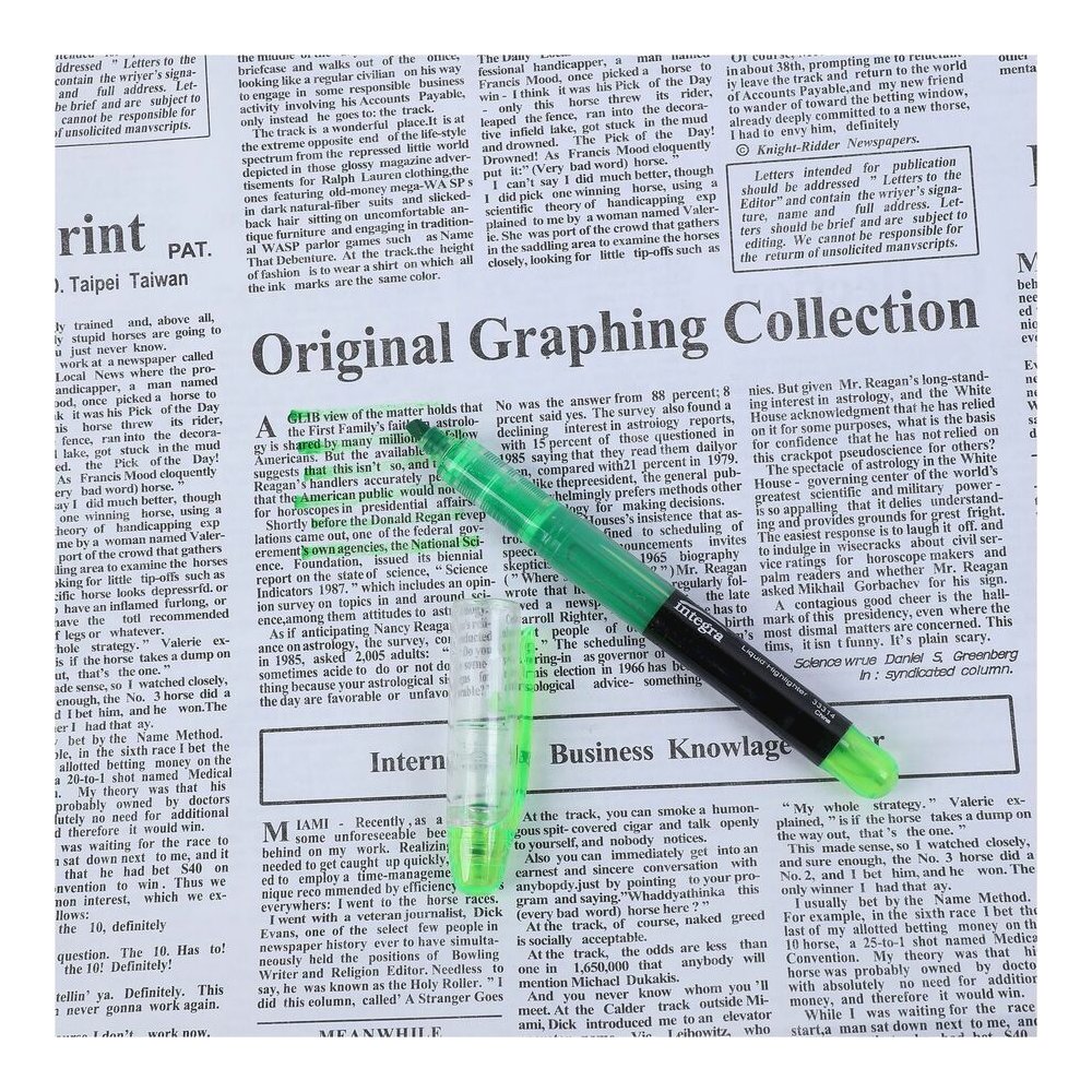 Integra Liquid Highlighters - Green Ink - 1 Dozen. Picture 4