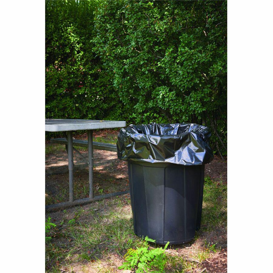 Stout Insect Repellent Trash Bags - 45 gal Capacity - 33" Width x 45" Length - 2 mil (51 Micron) Thickness - Black - Polyethylene - 65/Carton - Recycled. Picture 2