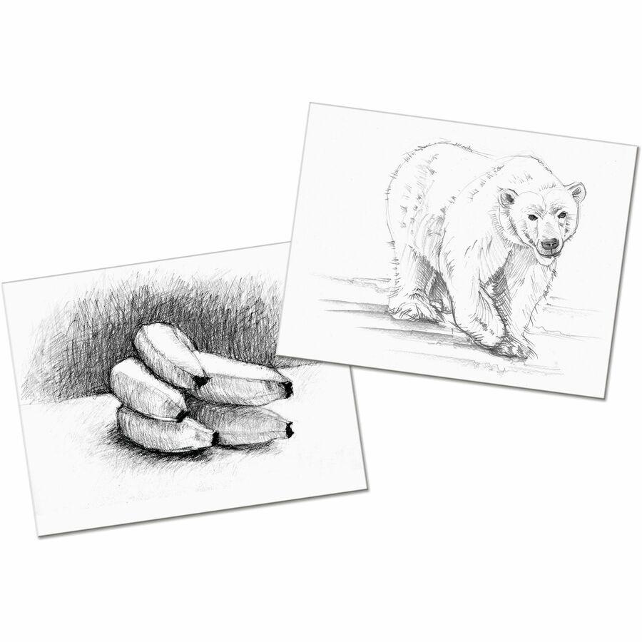 UCreate Medium Weight Sketch Pads - 50 Sheets - 9" x 12" - White Paper - Acid-free, Mediumweight - Recycled - 50 / Pad. Picture 2