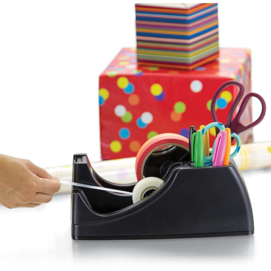 Officemate Heavy-Duty 2-in-1 Tape Dispenser - Holds Total 2 Tape(s) - Black - 1 Each. Picture 6