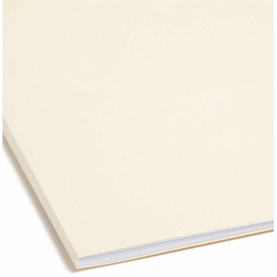 Smead 1/3 Tab Cut Letter Recycled Fastener Folder - 8 1/2" x 11" - 3/4" Expansion - 2 x 2K Fastener(s) - 2" Fastener Capacity for Folder - Top Tab Location - Third Tab Position - Manila - Manila - 10%. Picture 2