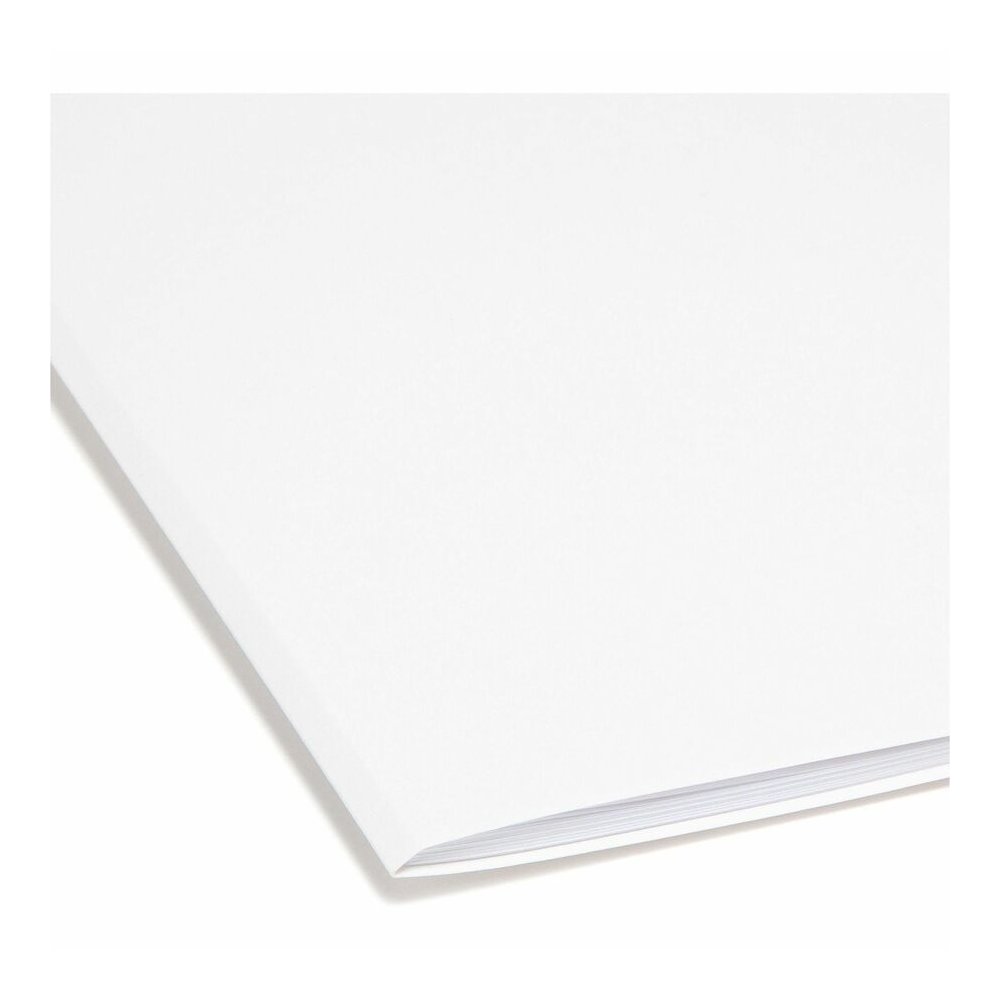 Smead Colored 1/3 Tab Cut Letter Recycled Top Tab File Folder - 8 1/2" x 11" - Top Tab Location - Assorted Tab Position - 11 pt. - 1 Plys - White - 10% Recycled - 100 / Box. Picture 6