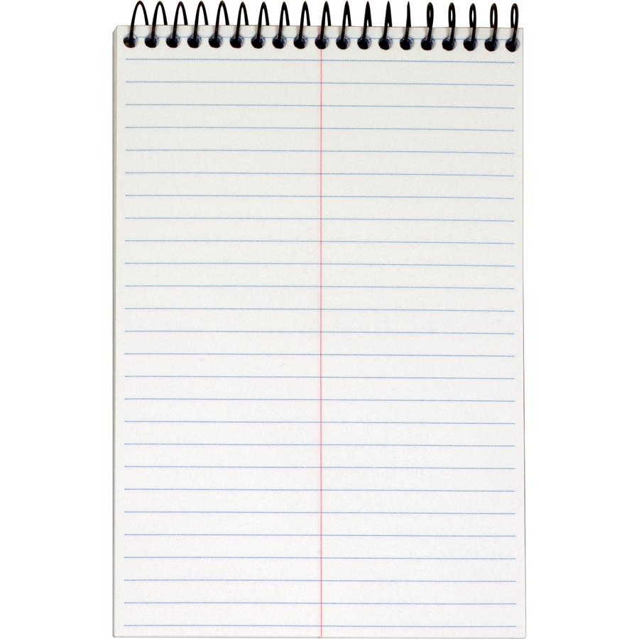 TOPS Docket Gold Spiral Steno Book - 100 Sheets - Coilock - 20 lb Basis Weight - 6" x 9" - 9" x 6" - White Paper - Frosty ClearPoly Cover - Perforated, Acid-free, Heavyweight, Unpunched - 1 Each. Picture 4