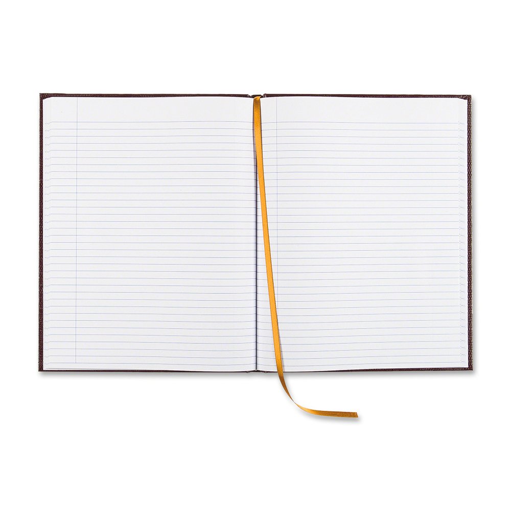 Rediform Large Executive Hardbound Notebook - Letter - 150 Sheets - Sewn - Ruled Margin - 18 lb Basis Weight - Letter - 8 1/2" x 11" Sheet Size - White Paper - Blue Textured Cover - Hard Cover - Yes -. Picture 7