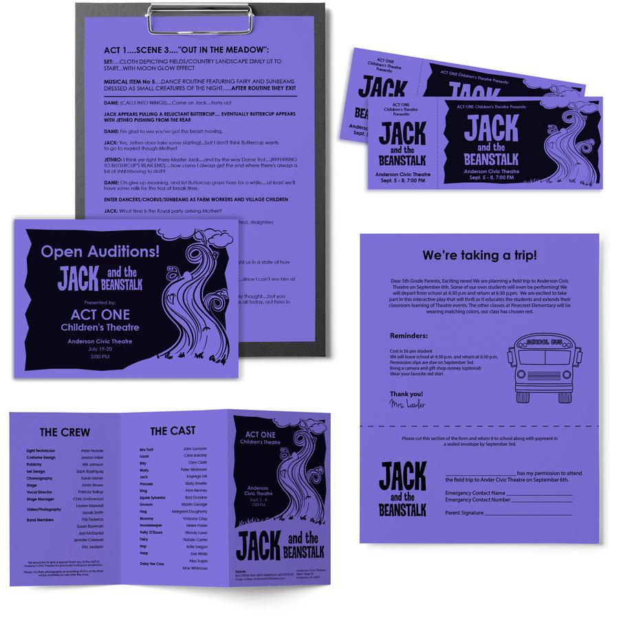 Astrobrights Color Paper - Violet - Letter - 8 1/2" x 11" - 24 lb Basis Weight - Smooth - 500 / Ream - Acid-free, Lignin-free, Heavyweight - Venus Violet. Picture 4