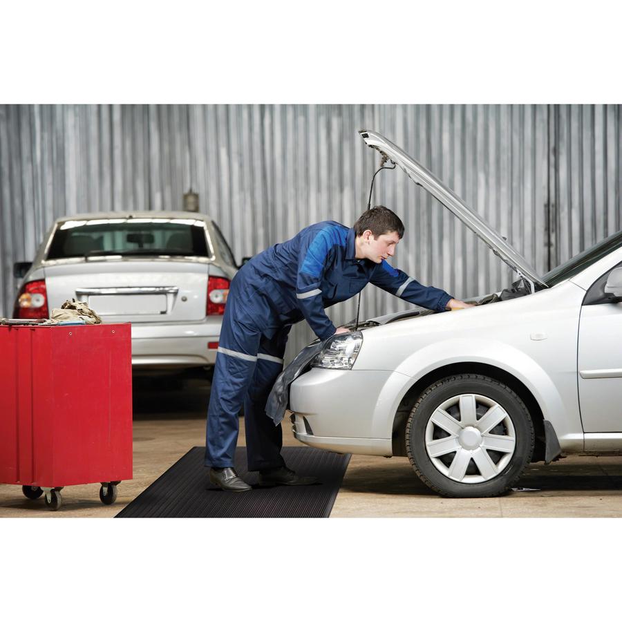 Guardian Floor Protection Air Step Anti-Fatigue Mat - Indoor - 60" Length x 36" Width x 0.370" Thickness - Polypropylene - Black - 1Each. Picture 5