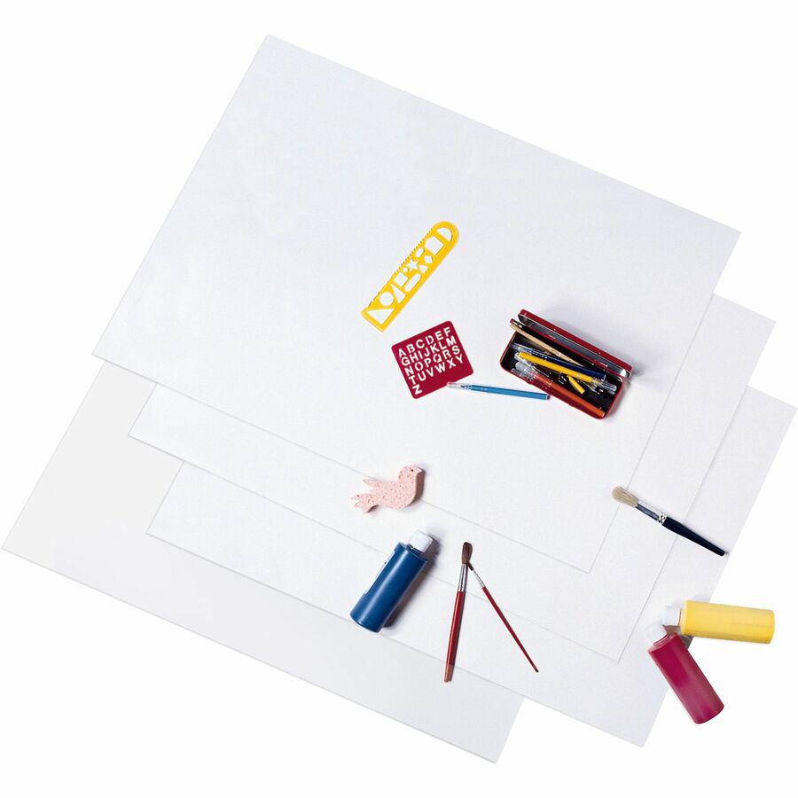 UCreate Coated Poster Board - Printing - 22"Width x 28"Length - 50 / Carton - White. Picture 2