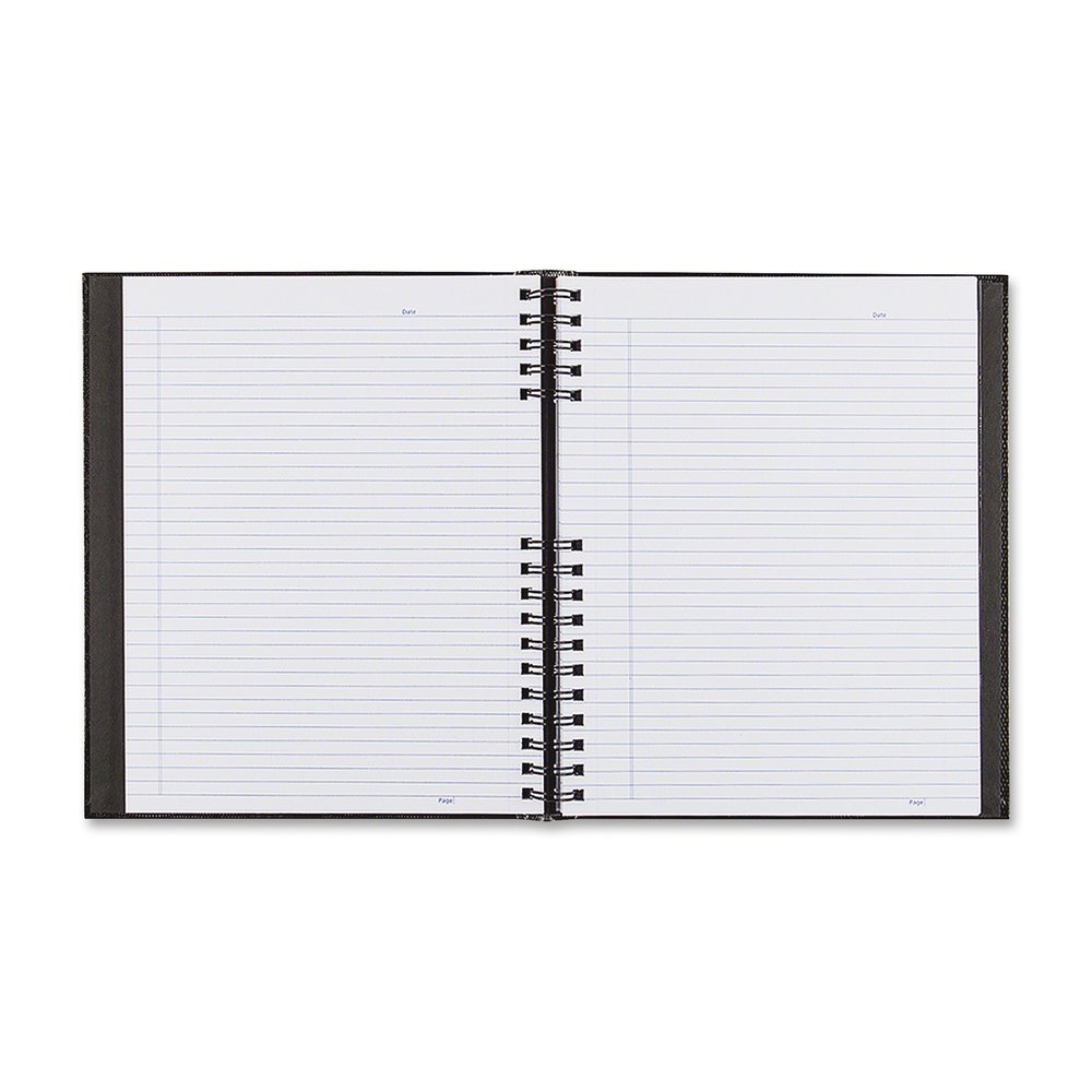 Blueline NotePro Twin-wire Composition Notebook - 300 Sheets - Twin Wirebound - 11" x 8 1/2" Sheet Size - 9.50" Height x 15" Width x 12" Length - Black Cover - Hard Cover, Micro Perforated, Index Shee. Picture 4