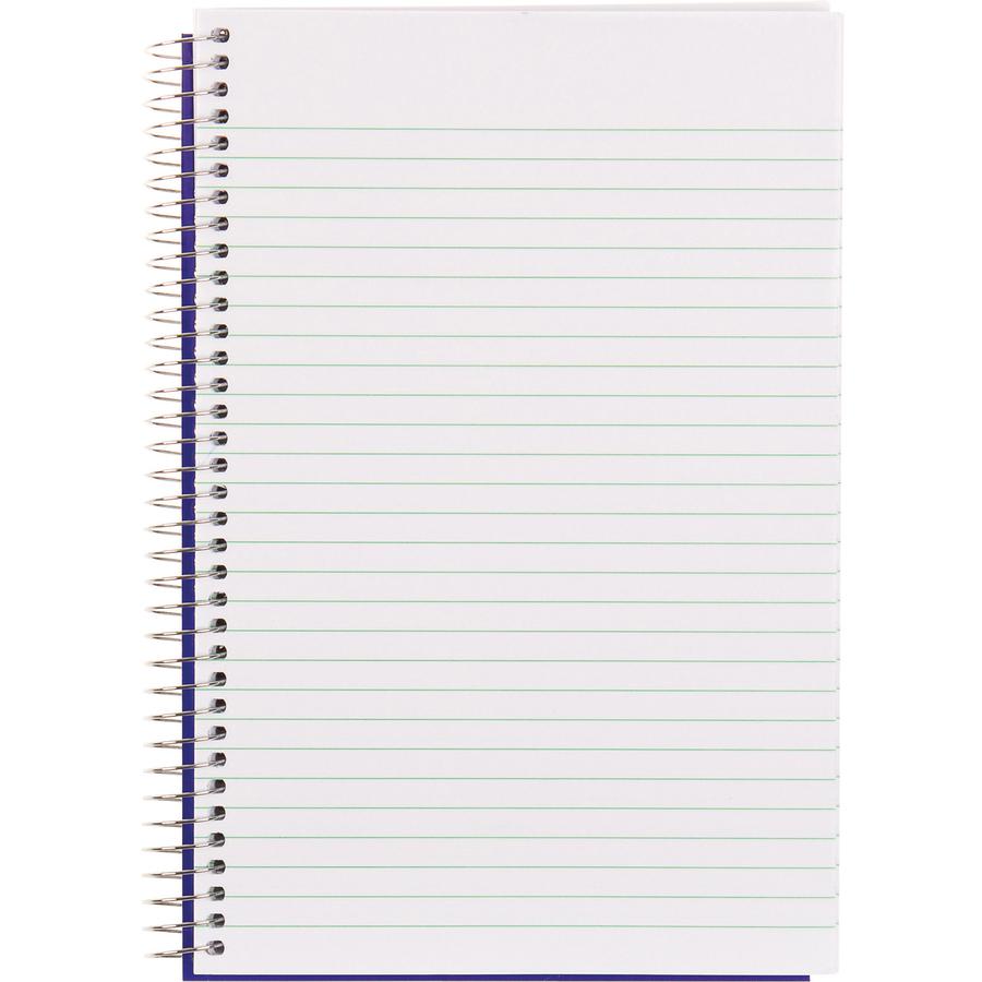 Blueline White Paper Wirebound Steno Pad - 360 Sheets - Spiral - Front Ruling Surface - 9" x 6" Sheet Size - White Paper - Blue Cardboard Cover - Flexible Cover - 1 Each. Picture 3