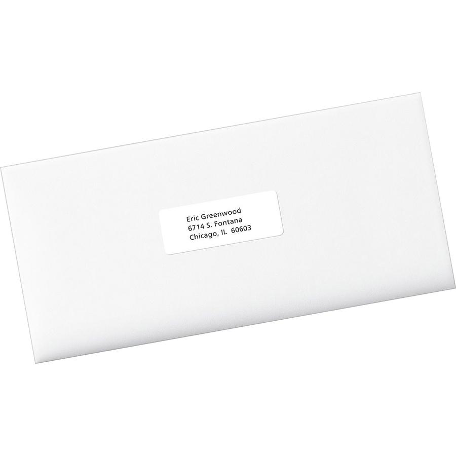 Avery&reg; Eco-Friendly Address Labels for Laser and Inkjet Printers, 1" x 2?" - 1" Width x 2 5/8" Length - Permanent Adhesive - Rectangle - Laser, Inkjet - White - Paper - 30 / Sheet - 25 Total Sheet. Picture 2