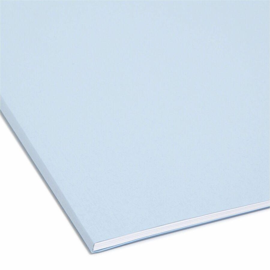 Smead FasTab 1/3 Tab Cut Letter Recycled Hanging Folder - 8 1/2" x 11" - Top Tab Location - Assorted Position Tab Position - Camel, Lake Blue, Moss - 10% Recycled - 18 / Box. Picture 2