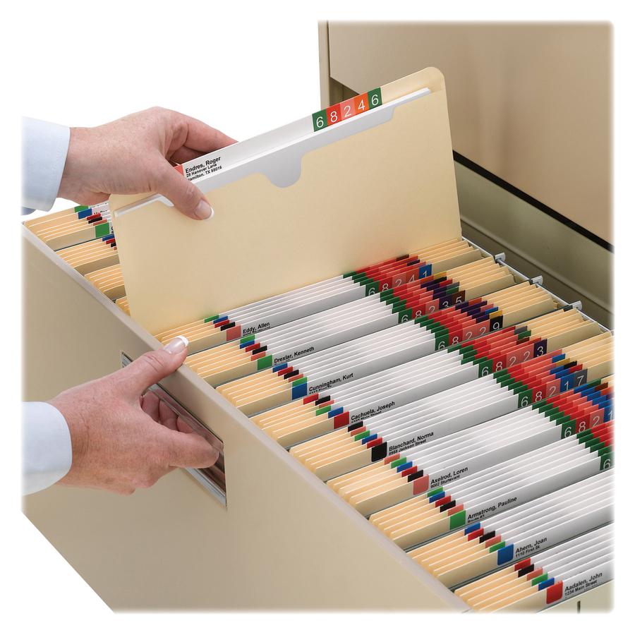 Smead Straight Tab Cut Letter Recycled File Jacket - 8 1/2" x 11" - 2" Expansion - Top Tab Location - 11 pt. - 2 Plys - Manila - Acid-free, Slip Resistant, Reinforced Tab - 100% Recycled - 50 / Box. Picture 8
