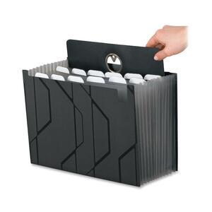 Pendaflex Expanding File - 13 Pocket(s) - Poly - Black - 1 Each. Picture 2