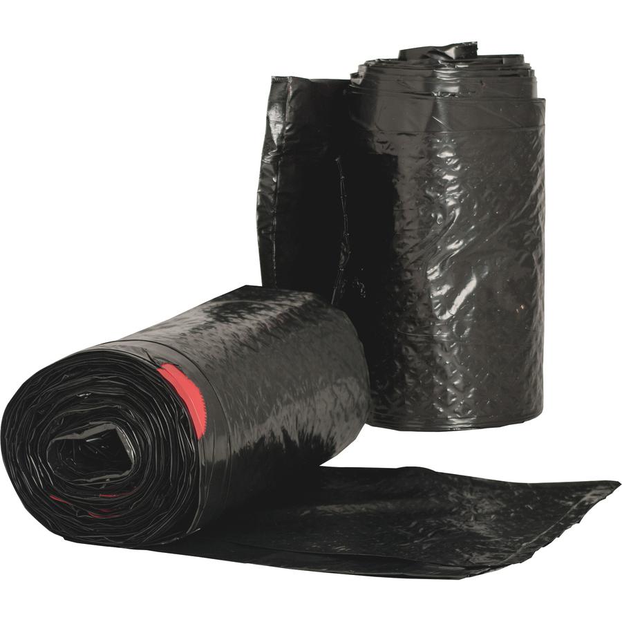 Genuine Joe Flexible Drawstring Trash Can Liners - Medium Size - 30 gal Capacity - 32" Length x 30" Width x 1.05 mil (27 Micron) Thickness - Low Density - Drawstring Closure - Black - Resin - No - 42/. Picture 2