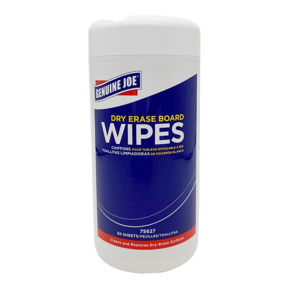 Genuine Joe Dry Erase Board Cleaning Wipes - 5.90" Width x 8.25" Length - Used as Shadow Remover, Ghost Remover - Non-toxic, Low Odor - White - 50/Tub - 1 Each. Picture 5