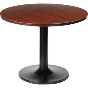 Lorell Essentials Conference Tabletop - Laminated Round, Mahogany Top - Contemporary Style - 41.38" Table Top Width x 41.38" Table Top Depth x 1" Table Top Thickness - Conferencing - Assembly Required. Picture 4