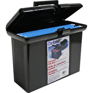 Pendaflex Portafile File Storage Box - External Dimensions: 11" Width x 6.5" Depth x 14" Height - Latch Lock Closure - Black - For File, Document - 1 Each. Picture 2
