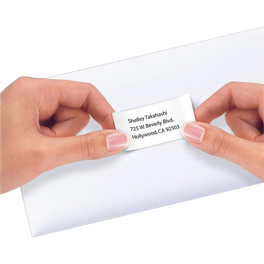 Avery&reg; Repositionable Address Labels - 1" Width x 2 5/8" Length - Rectangle - Laser, Inkjet - White - Paper - 30 / Sheet - 100 Total Sheets - 3000 Total Label(s) - 5. Picture 4