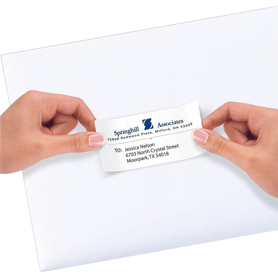 Avery&reg; Repositionable Labels, Sure Feed, 2" x 4" , 250 Labels (58163) - 2" Width x 4" Length - Rectangle - Inkjet - White - Paper - 10 / Sheet - 25 Total Sheets - 250 Total Label(s) - 5 - Repositi. Picture 2