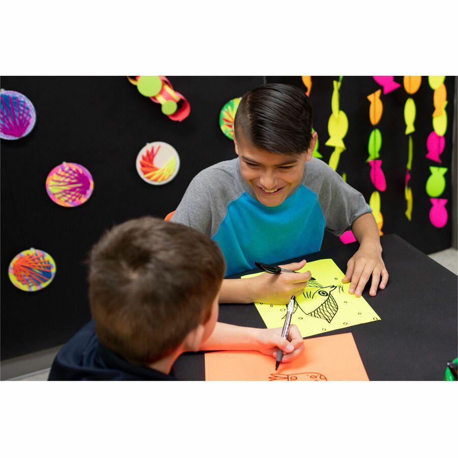 Pacon Neon Multipurpose Paper - Yellow - Letter - 8.50" x 11" - 24 lb Basis Weight - 100 Sheets/Pack - Bond Paper - Neon Yellow. Picture 2