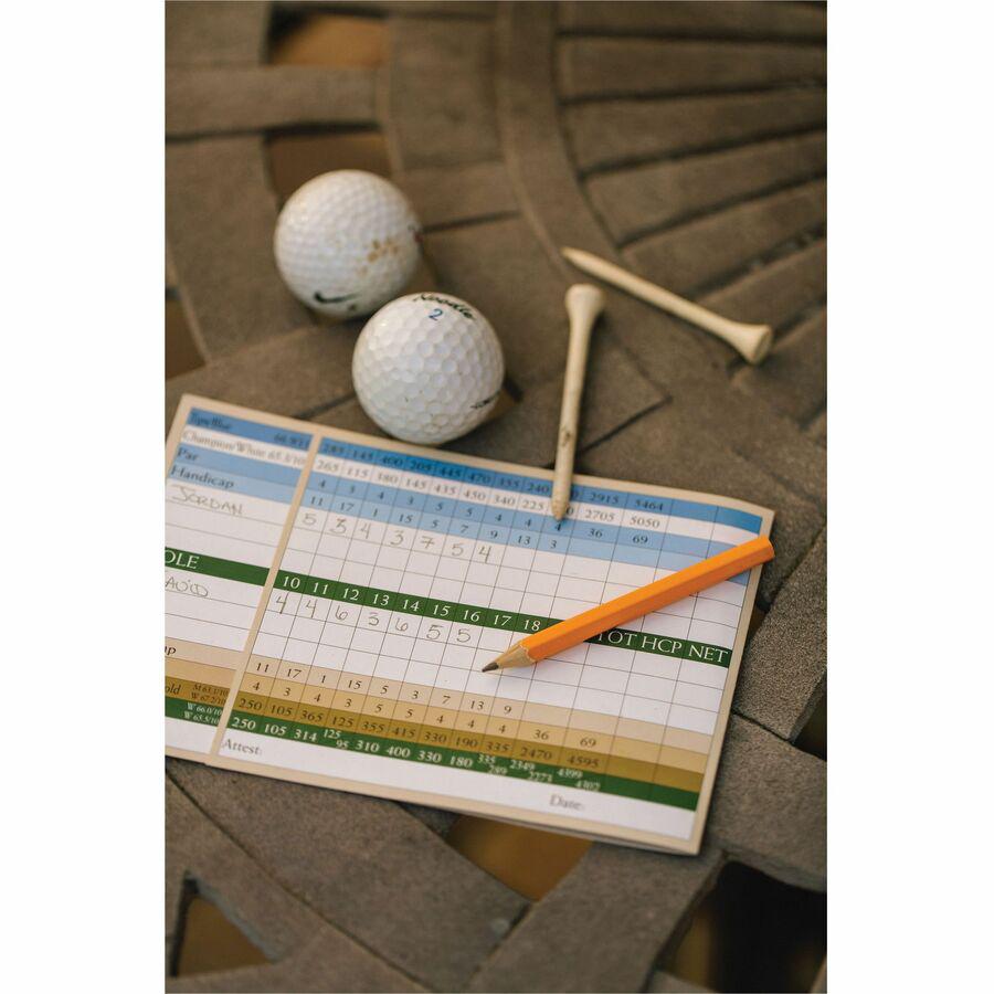Dixon Pre-sharpened Wood Golf Pencils - #2 Lead - Yellow Wood Barrel - 144 / Box. Picture 2